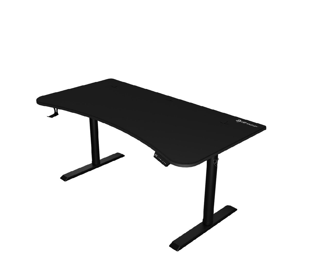 Reguliuojamo aukščio gaming stalas Arozzi Arena Moto, 160 x 80 cm, juodas