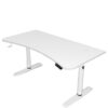 Reguliuojamo aukščio gaming stalas Arozzi Arena Moto, 160 x 82 cm, baltas