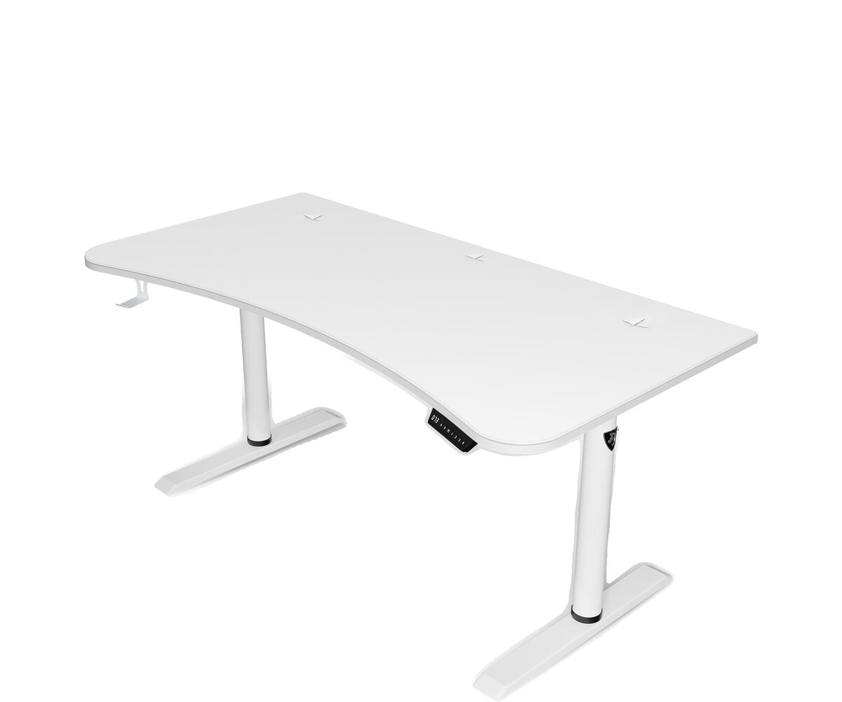 Reguliuojamo aukščio gaming stalas Arozzi Arena Moto, 160 x 82 cm, baltas