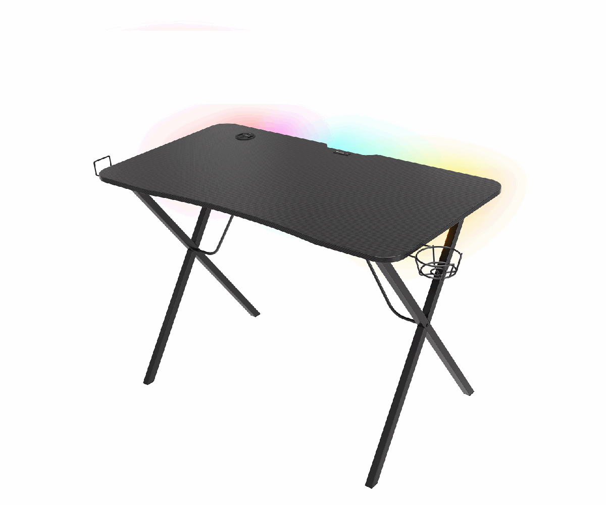 Gaming stalas Genesis Holm 200 RGB, 113 x 60 cm, juodas