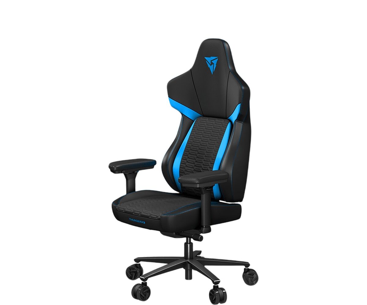 Žaidimų kėdė ThunderX3 CORE racer, tekstūruotas gobelenas, eko oda, juoda/mėlyna