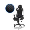 Žaidimų kėdė Noblechairs EPIC, SK Gaming Edition, eko oda, juoda/balta, mėlynos siūlės