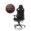 Žaidimų kėdė Noblechairs EPIC, eko oda, juoda, raudonos siūlės