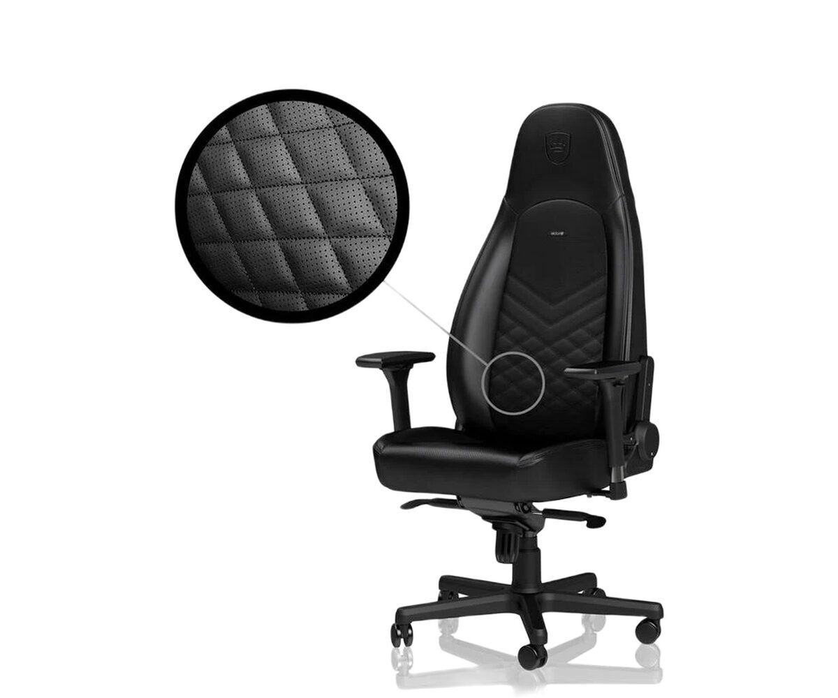 Žaidimų kėdė Noblechairs ICON, eko oda, juoda