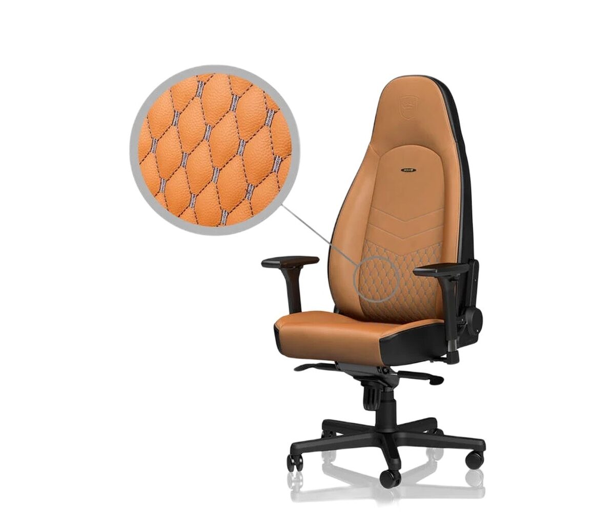 Žaidimų kėdė Noblechairs ICON, natūrali oda, ruda