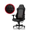 Žaidimų kėdė Noblechairs HERO, eko oda, juoda, raudonos siūlės