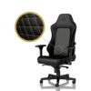 Žaidimų kėdė Noblechairs HERO, eko oda, juoda, aukso siūlės