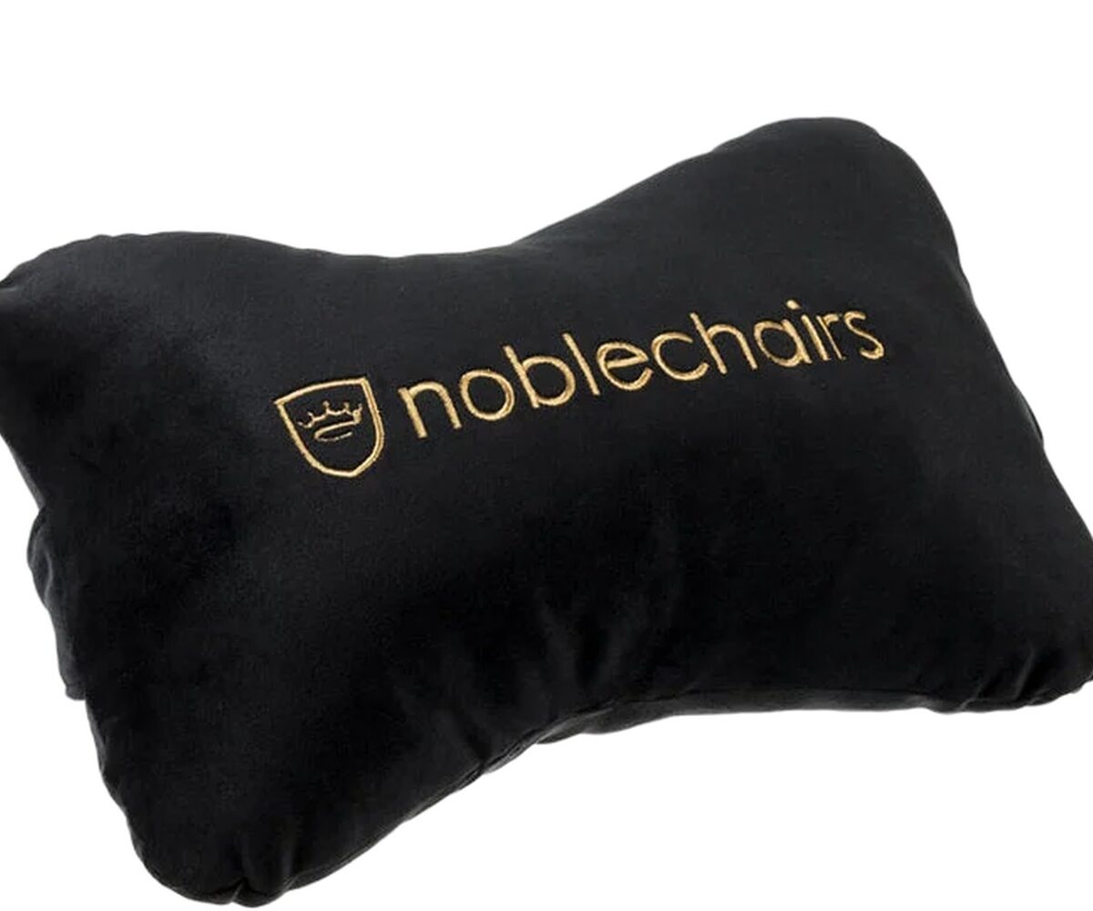 Žaidimų kėdės pagalvių rinkinys Noblechair EPIC/ICON/HERO kėdėms, gobelenas, juodas/auksas