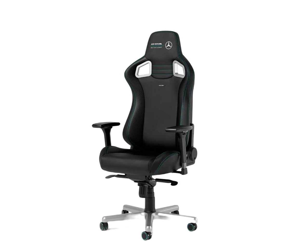 Žaidimų kėdė Noblechairs EPIC, Mercedes-AMG Petronas Formula One Team Edition, high-tech eko oda, juoda