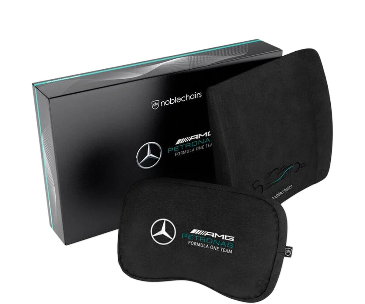 Žaidimų kėdės pagalvių rinkinys Noblechair EPIC/ICON/HERO/LEGEND kėdėms, Mercedes-AMG Formula One Team Edition