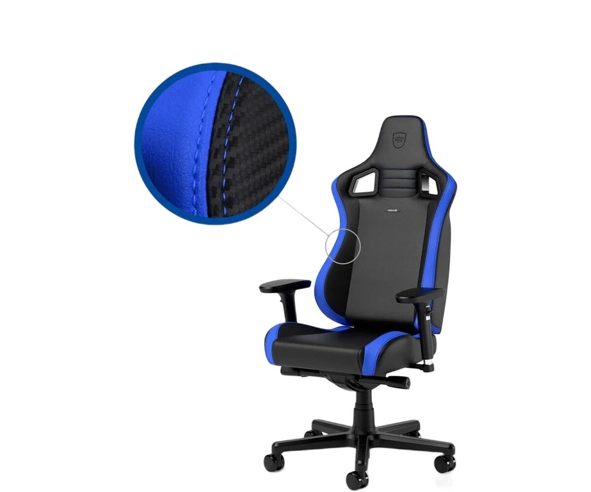 Žaidimų kėdė Noblechairs EPIC Compact, eko oda, juoda/mėlyna