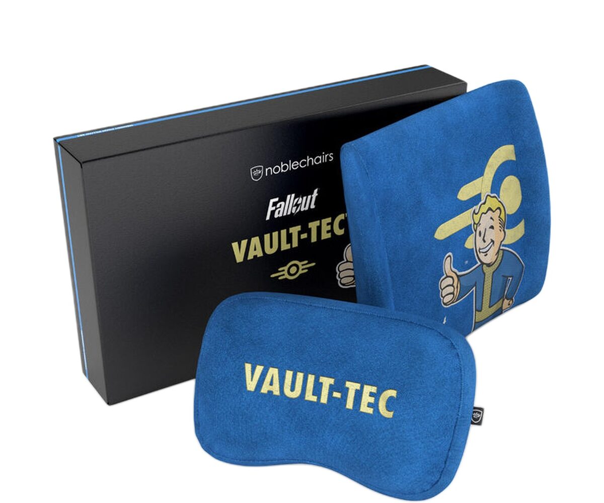 Žaidimų kėdės pagalvių rinkinys Noblechair EPIC/ICON/HERO/LEGEND kėdėms, Fallout Vault-Tec Edition, gobelenas