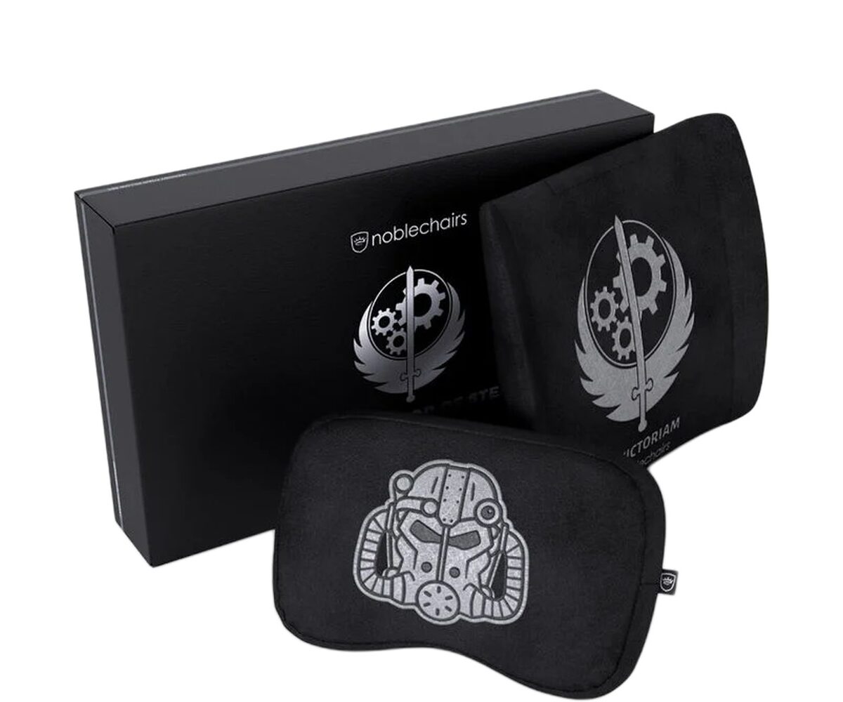 Žaidimų kėdės pagalvių rinkinys Noblechair EPIC/ICON/HERO/LEGEND kėdėms, Brotherhood of Steel Edition, gobelenas