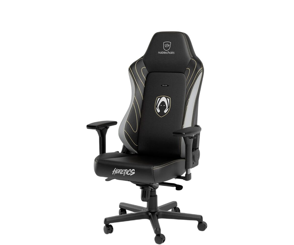 Žaidimų kėdė Noblechairs HERO, Team Heretics Edition, eko oda, juoda