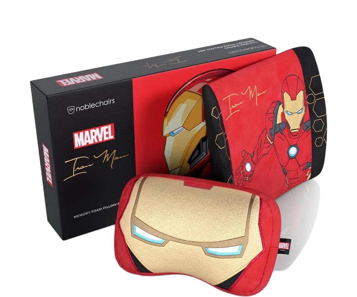 Žaidimų kėdės pagalvių rinkinys Noblechair EPIC/ICON/HERO/LEGEND kėdėms, Iron Man Edition, gobelenas