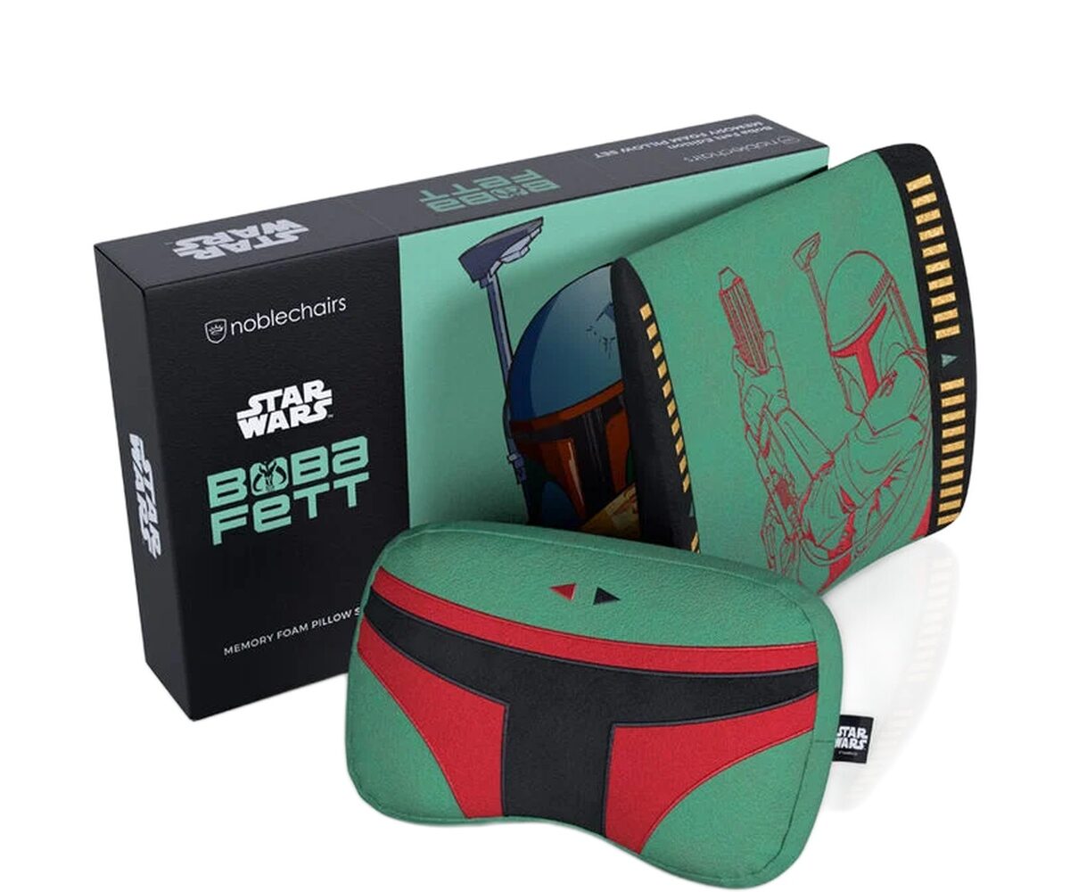 Žaidimų kėdės pagalvių rinkinys Noblechair EPIC/ICON/HERO/LEGEND kėdėms, Boba Fett Edition, gobelenas
