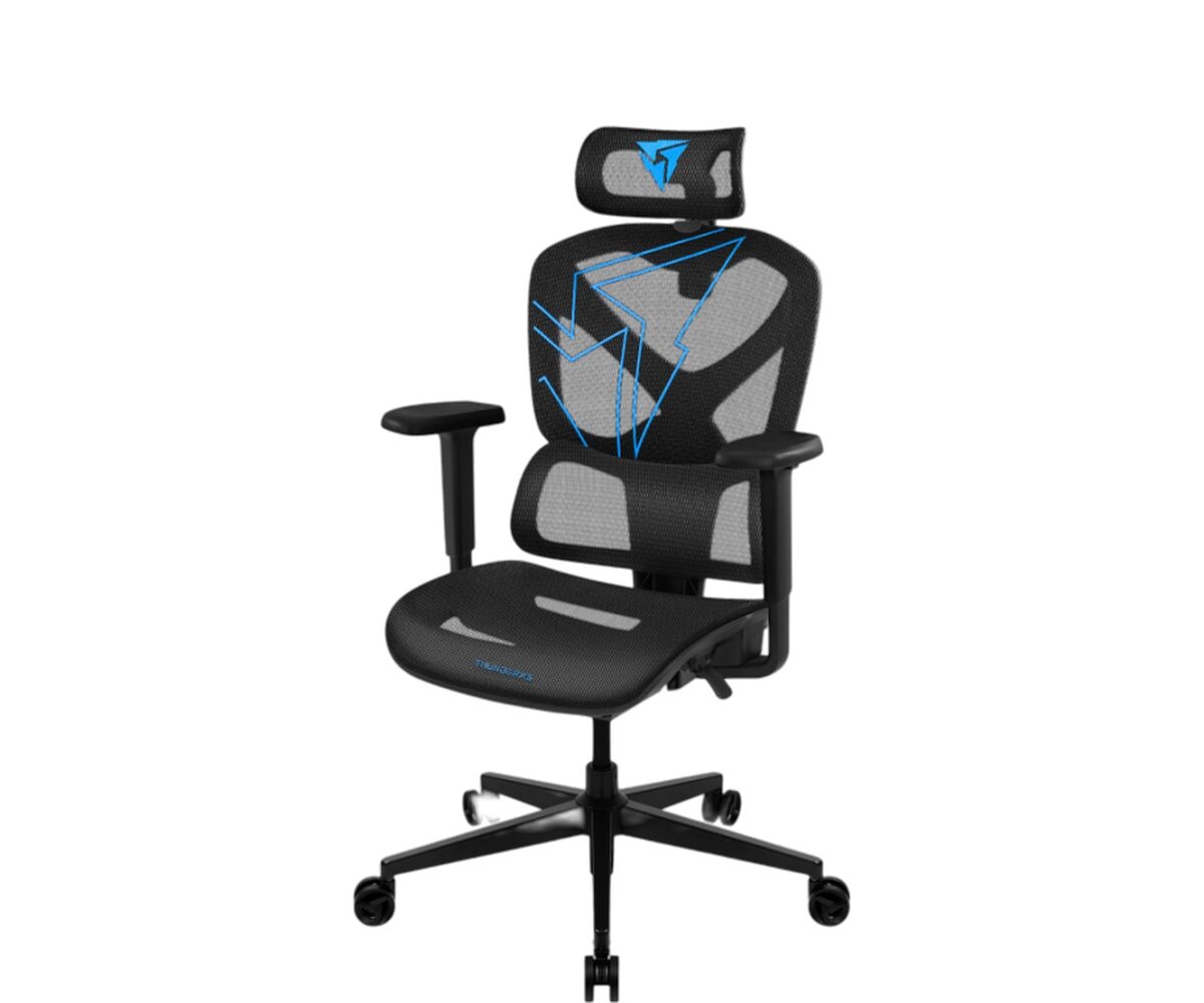 Ergonomiška kėdė ThunderX3 YTC, tinklas, juodas/mėlynas