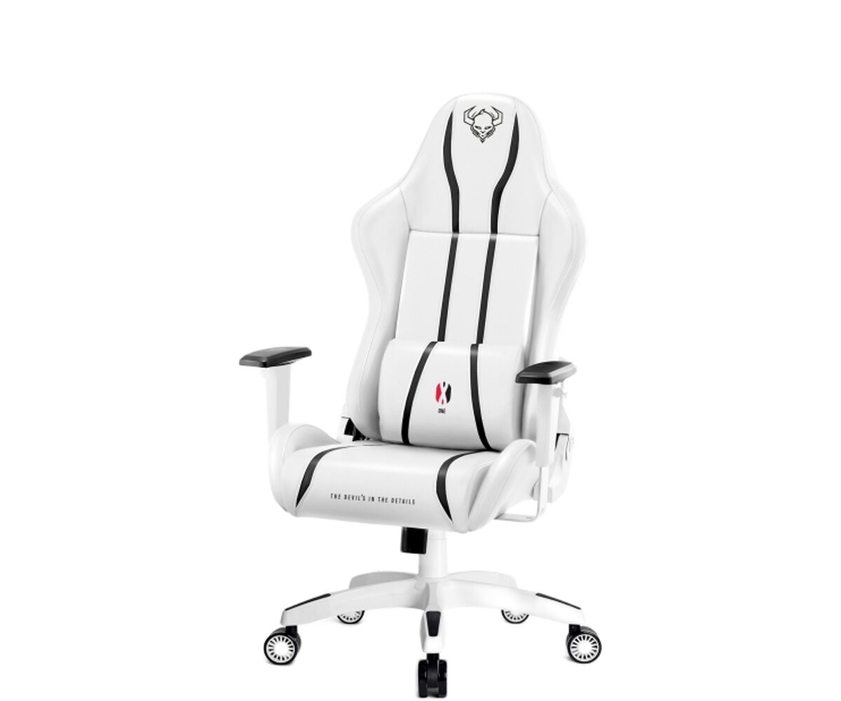 Žaidimų kėdė Diablo X-One 2.0, Small dydis, eko oda, balta/juoda