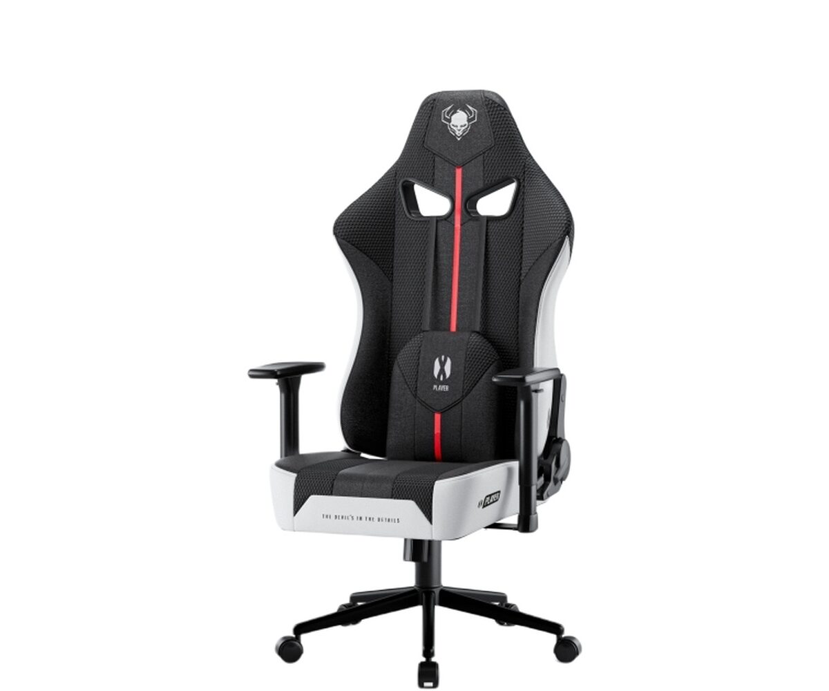 Žaidimų kėdė Diablo X-Player 2.0, Small dydis, gobelenas, juodas/baltas