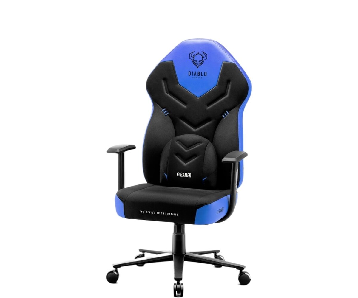 Žaidimų kėdė Diablo X-Gamer 2.0, Normal dydis, gobelenas, juodas/mėlynas