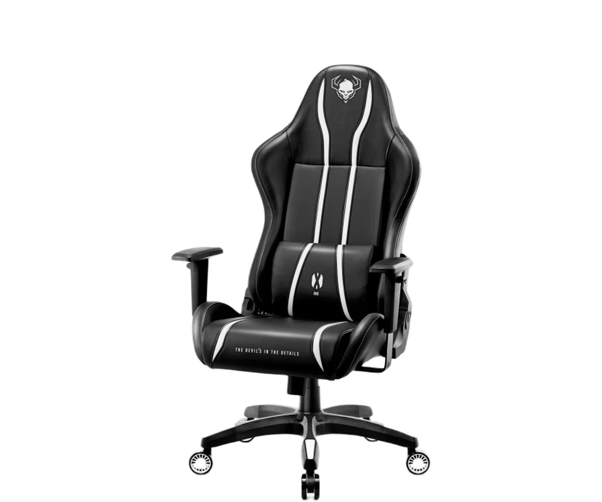 Žaidimų kėdė Diablo X-One 2.0, Normal dydis, eko oda, juoda/balta
